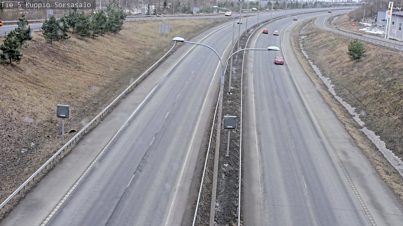 Weather Camera Image Väg 5 Kuopio, Sorsasalo, Kuopio, Pohjois-Savo