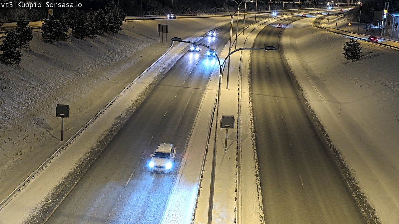 Weather Camera Image Road 5 Kuopio, Sorsasalo, Kuopio, Pohjois-Savo