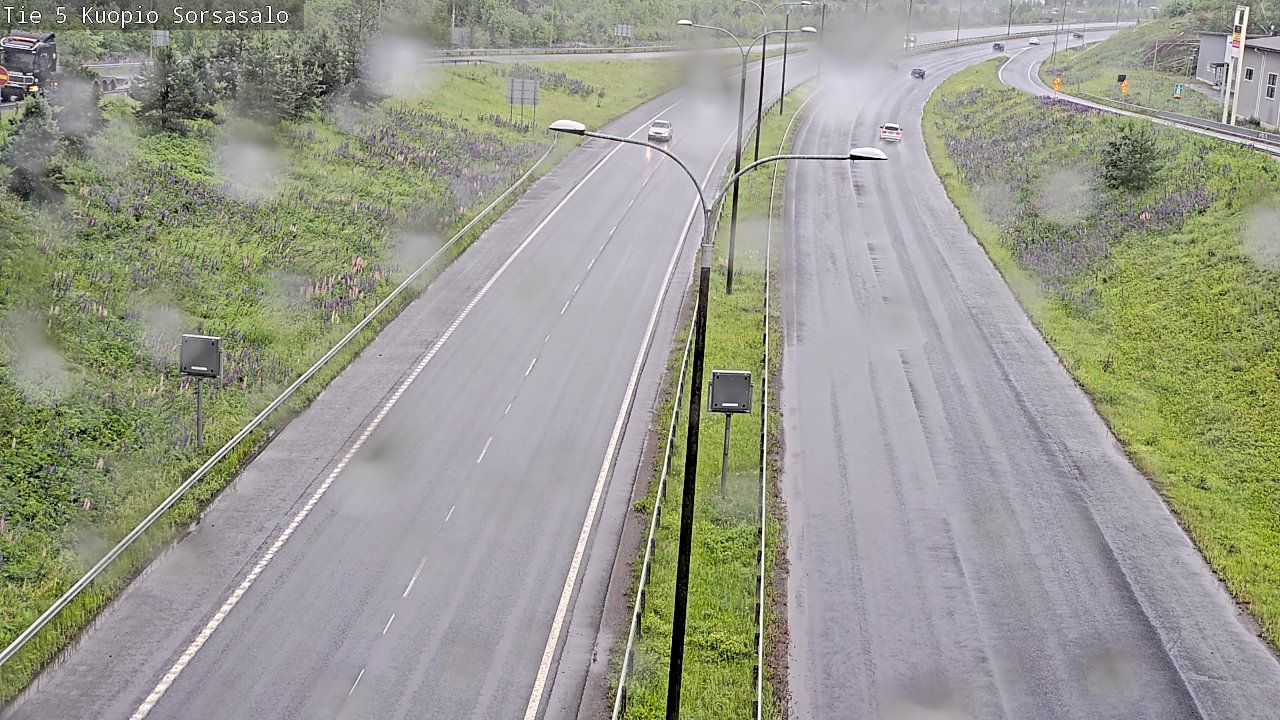 Weather Camera Image Väg 5 Kuopio, Sorsasalo, Kuopio, Pohjois-Savo