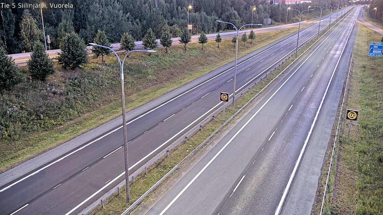 Kelikamerat Kuva Tie 5 Siilinjärvi, Vuorela, Siilinjärvi, Pohjois-Savo