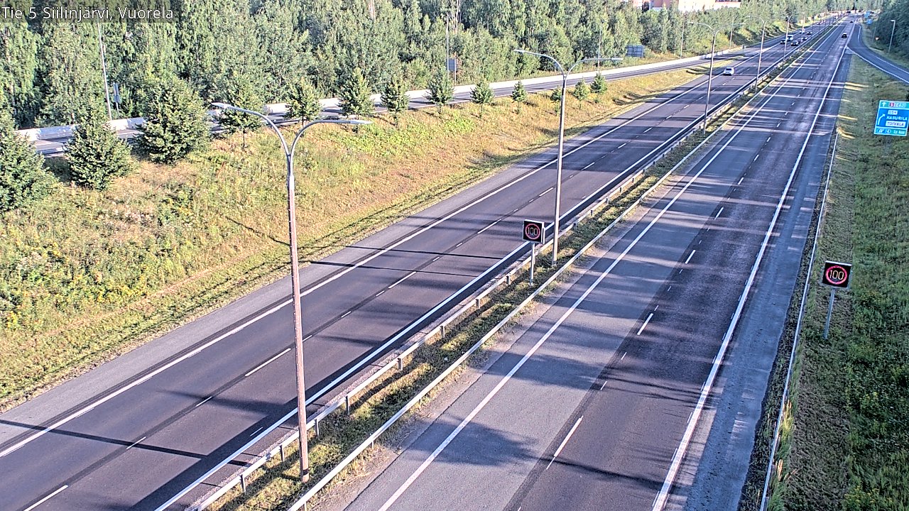 Weather Camera Image Road 5 Siilinjärvi, Vuorela, Siilinjärvi, Pohjois-Savo