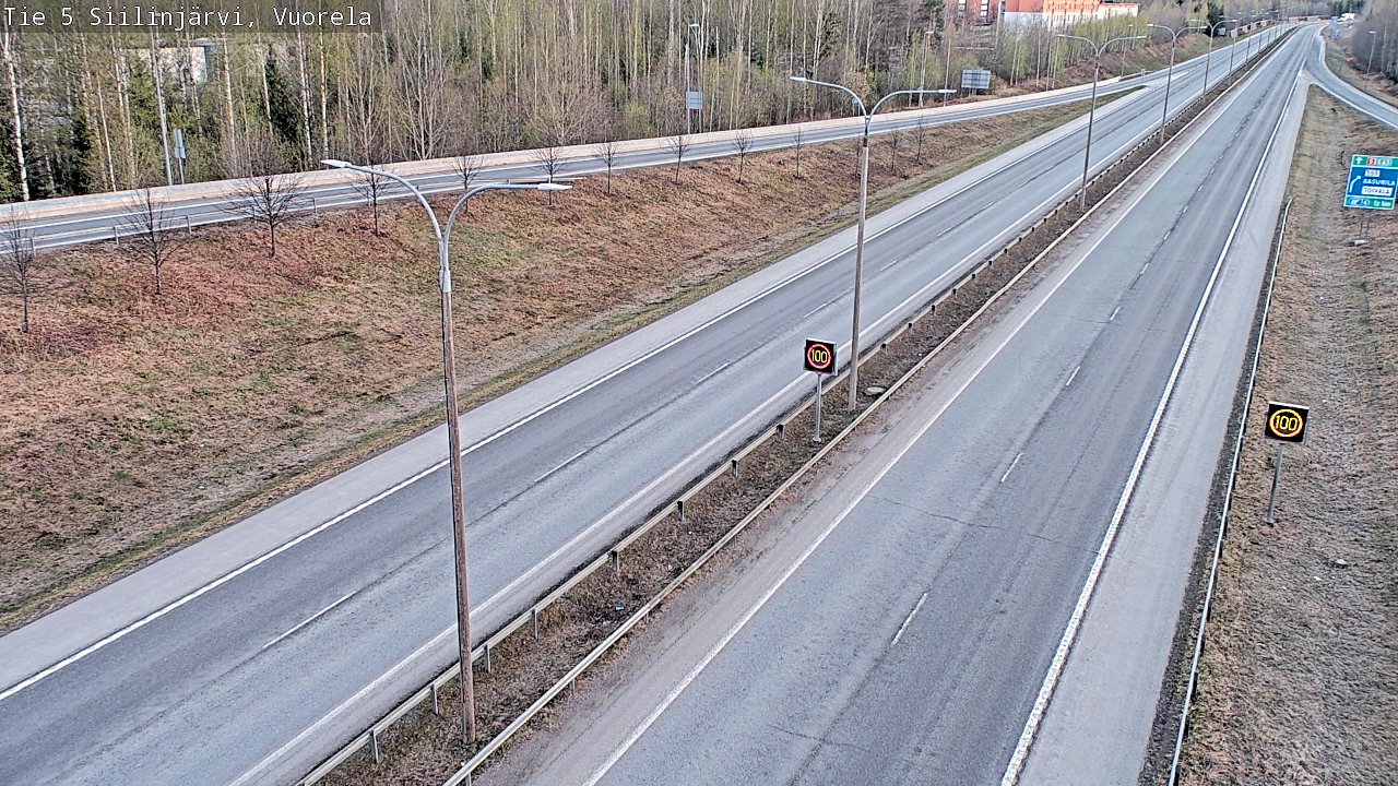 Weather Camera Image Road 5 Siilinjärvi, Vuorela, Siilinjärvi, Pohjois-Savo