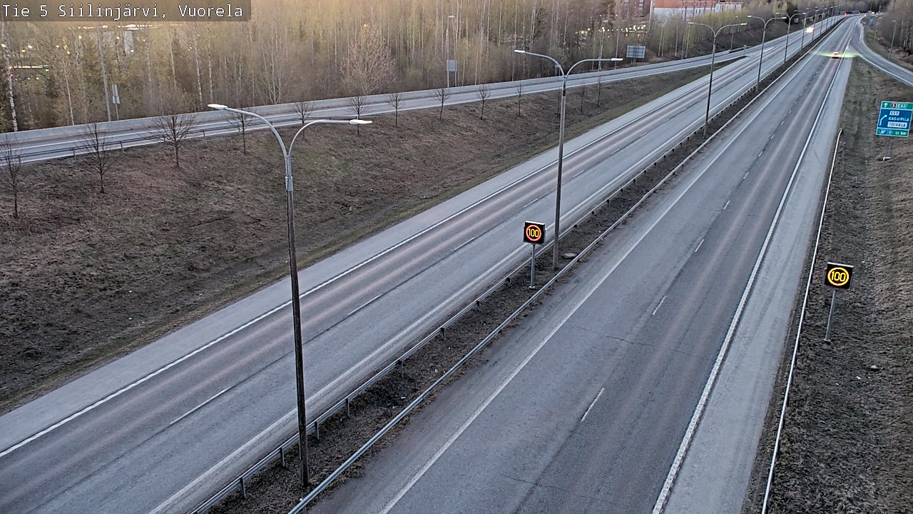 Weather Camera Image Väg 5 Siilinjärvi, Vuorela, Siilinjärvi, Pohjois-Savo