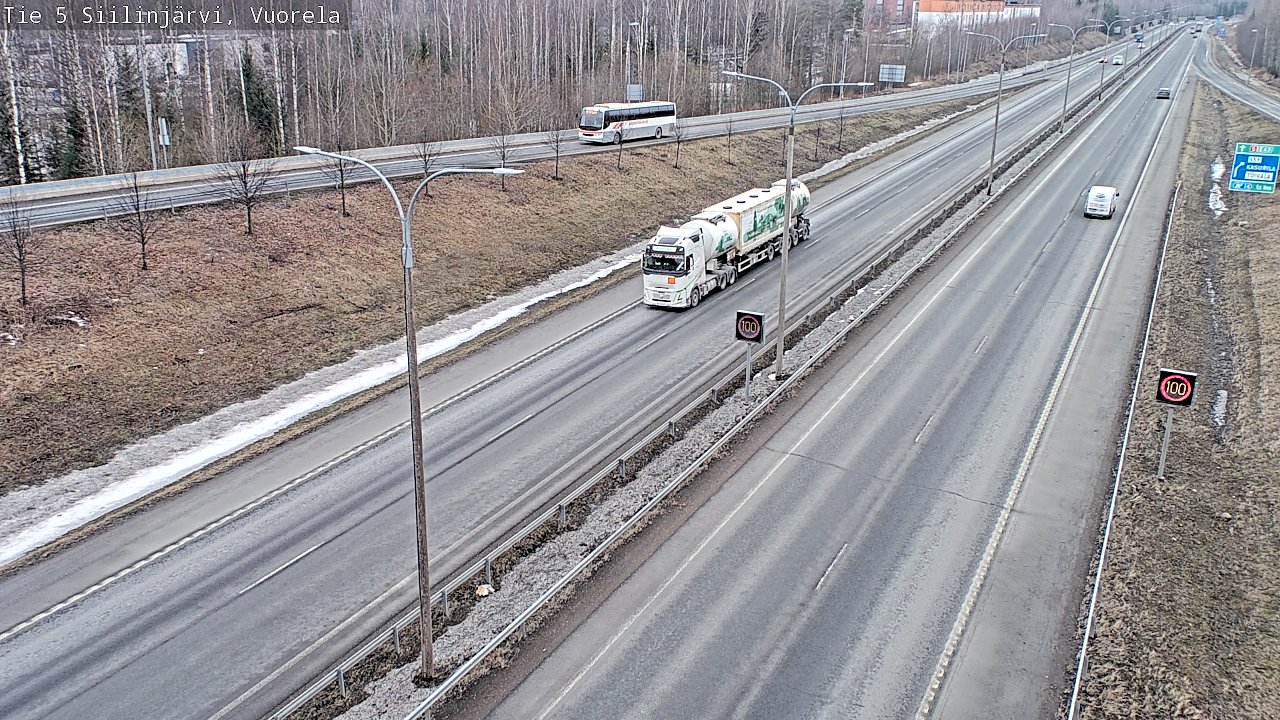 Weather Camera Image Road 5 Siilinjärvi, Vuorela, Siilinjärvi, Pohjois-Savo