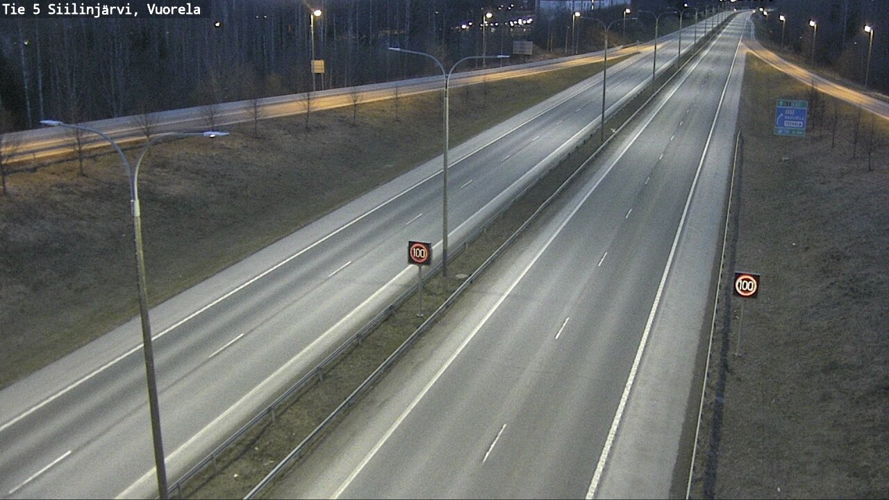 Weather Camera Image Road 5 Siilinjärvi, Vuorela, Siilinjärvi, Pohjois-Savo