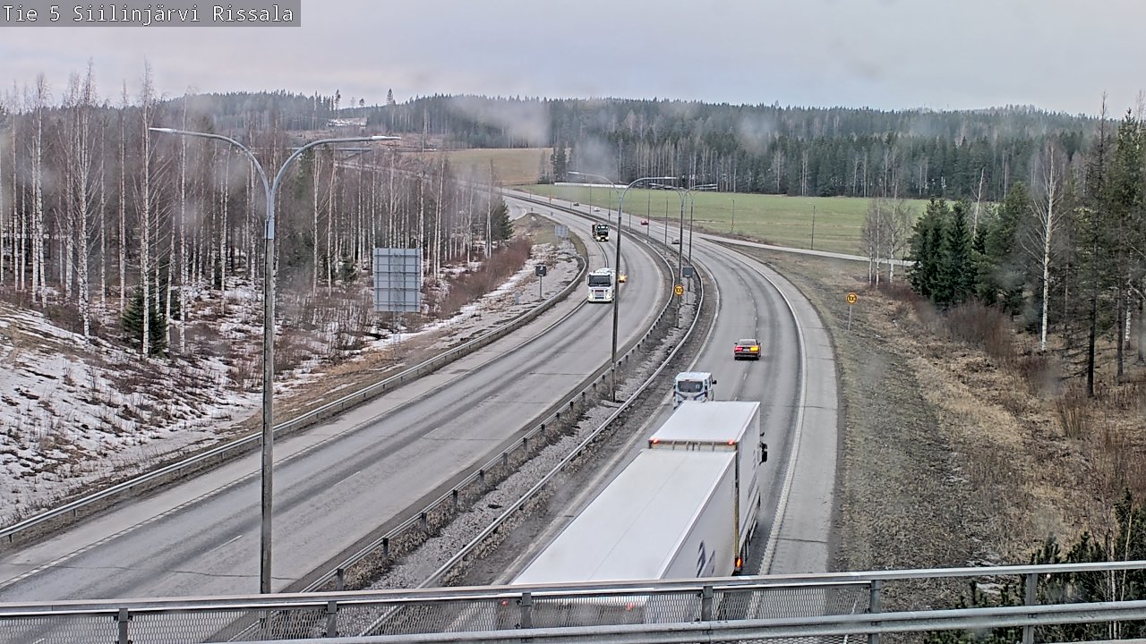 Weather Camera Image Road 5 Siilinjärvi, Rissala, Siilinjärvi, Pohjois-Savo