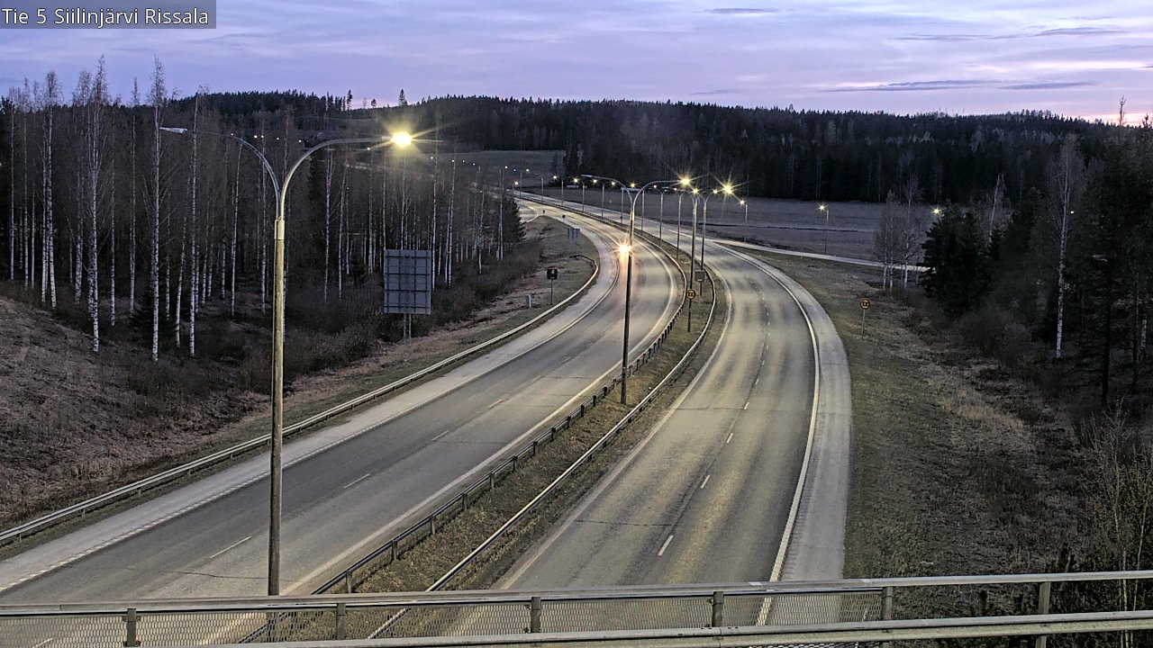 Weather Camera Image Road 5 Siilinjärvi, Rissala, Siilinjärvi, Pohjois-Savo