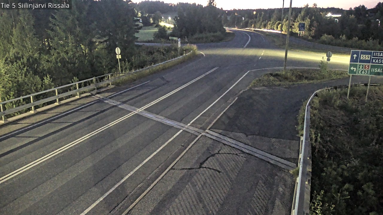 Weather Camera Image Road 5 Siilinjärvi, Rissala, Siilinjärvi, Pohjois-Savo