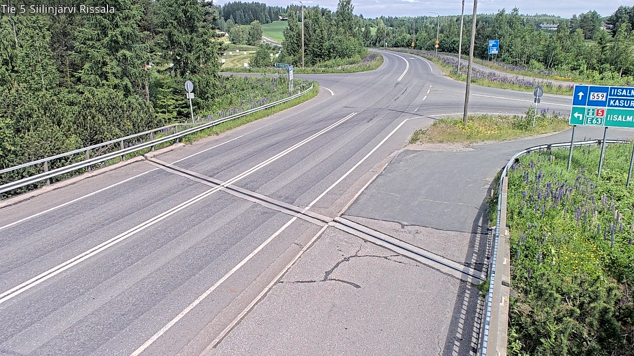 Weather Camera Image Road 5 Siilinjärvi, Rissala, Siilinjärvi, Pohjois-Savo