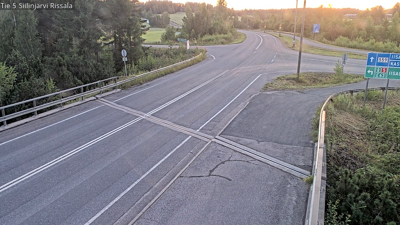 Weather Camera Image Road 5 Siilinjärvi, Rissala, Siilinjärvi, Pohjois-Savo
