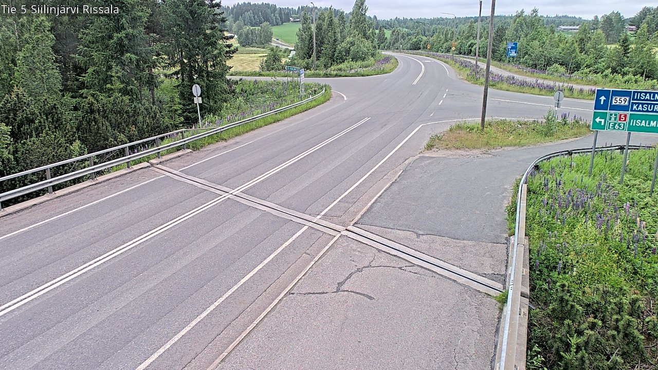 Weather Camera Image Road 5 Siilinjärvi, Rissala, Siilinjärvi, Pohjois-Savo
