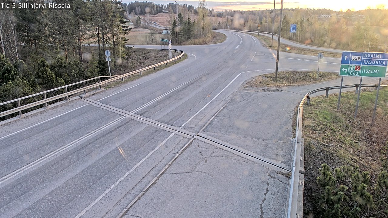 Weather Camera Image Road 5 Siilinjärvi, Rissala, Siilinjärvi, Pohjois-Savo