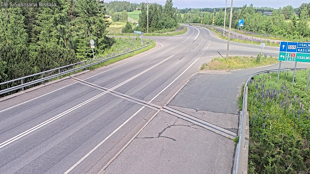Weather Camera Image Road 5 Siilinjärvi, Rissala, Siilinjärvi, Pohjois-Savo