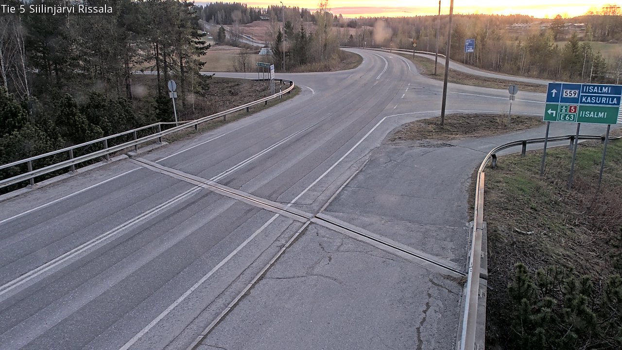Weather Camera Image Road 5 Siilinjärvi, Rissala, Siilinjärvi, Pohjois-Savo
