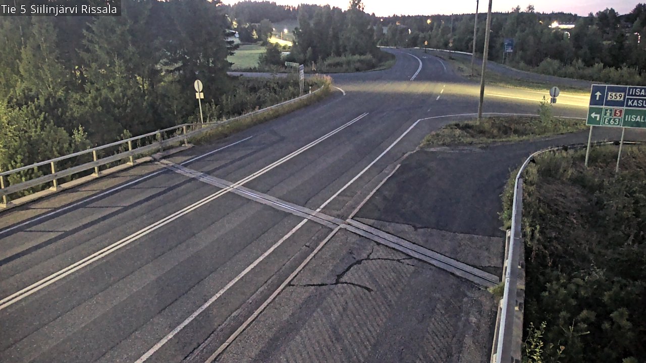 Weather Camera Image Road 5 Siilinjärvi, Rissala, Siilinjärvi, Pohjois-Savo