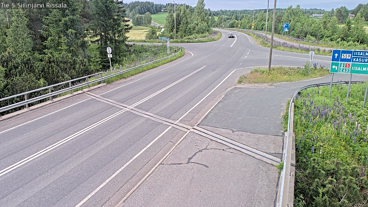 Weather Camera Image Road 5 Siilinjärvi, Rissala, Siilinjärvi, Pohjois-Savo