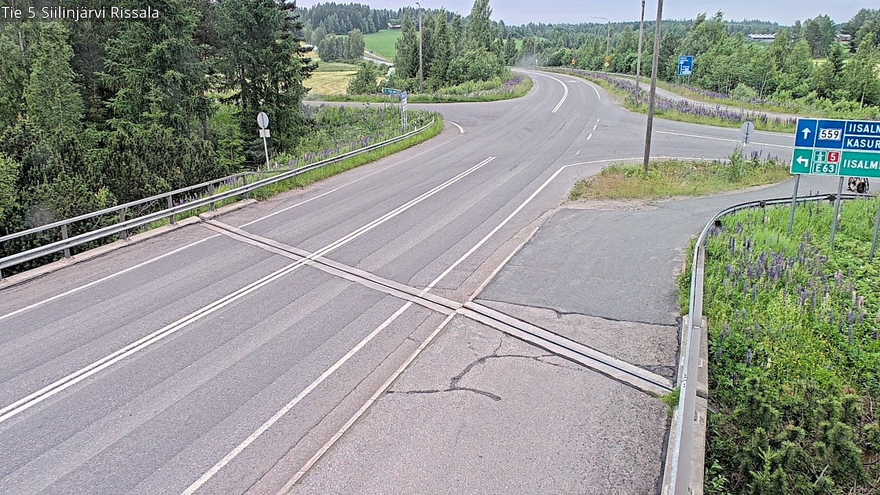 Weather Camera Image Road 5 Siilinjärvi, Rissala, Siilinjärvi, Pohjois-Savo