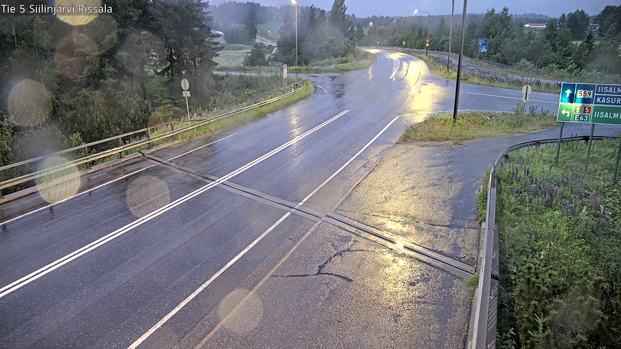Weather Camera Image Road 5 Siilinjärvi, Rissala, Siilinjärvi, Pohjois-Savo