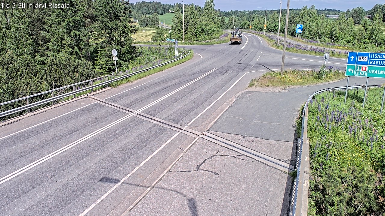 Weather Camera Image Road 5 Siilinjärvi, Rissala, Siilinjärvi, Pohjois-Savo