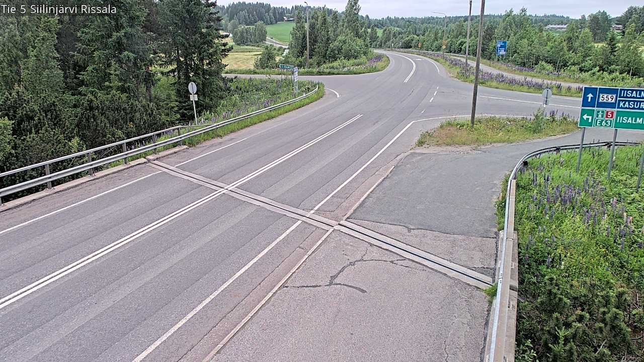 Weather Camera Image Road 5 Siilinjärvi, Rissala, Siilinjärvi, Pohjois-Savo