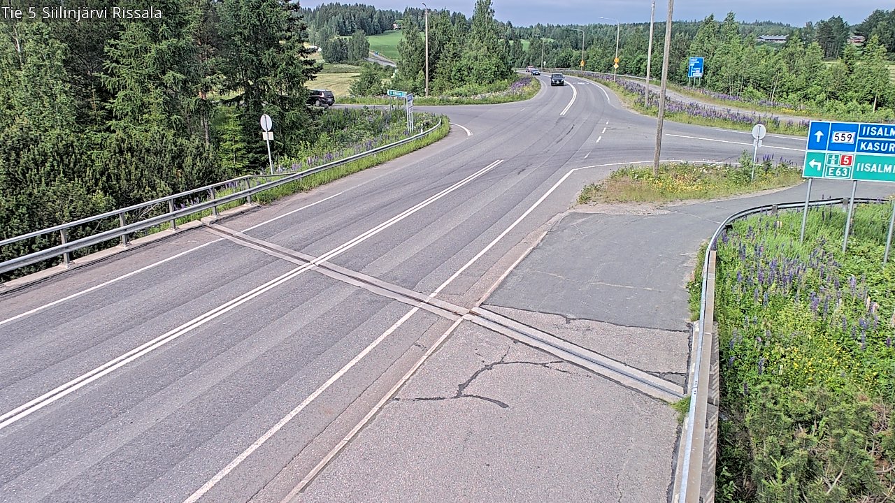 Weather Camera Image Road 5 Siilinjärvi, Rissala, Siilinjärvi, Pohjois-Savo