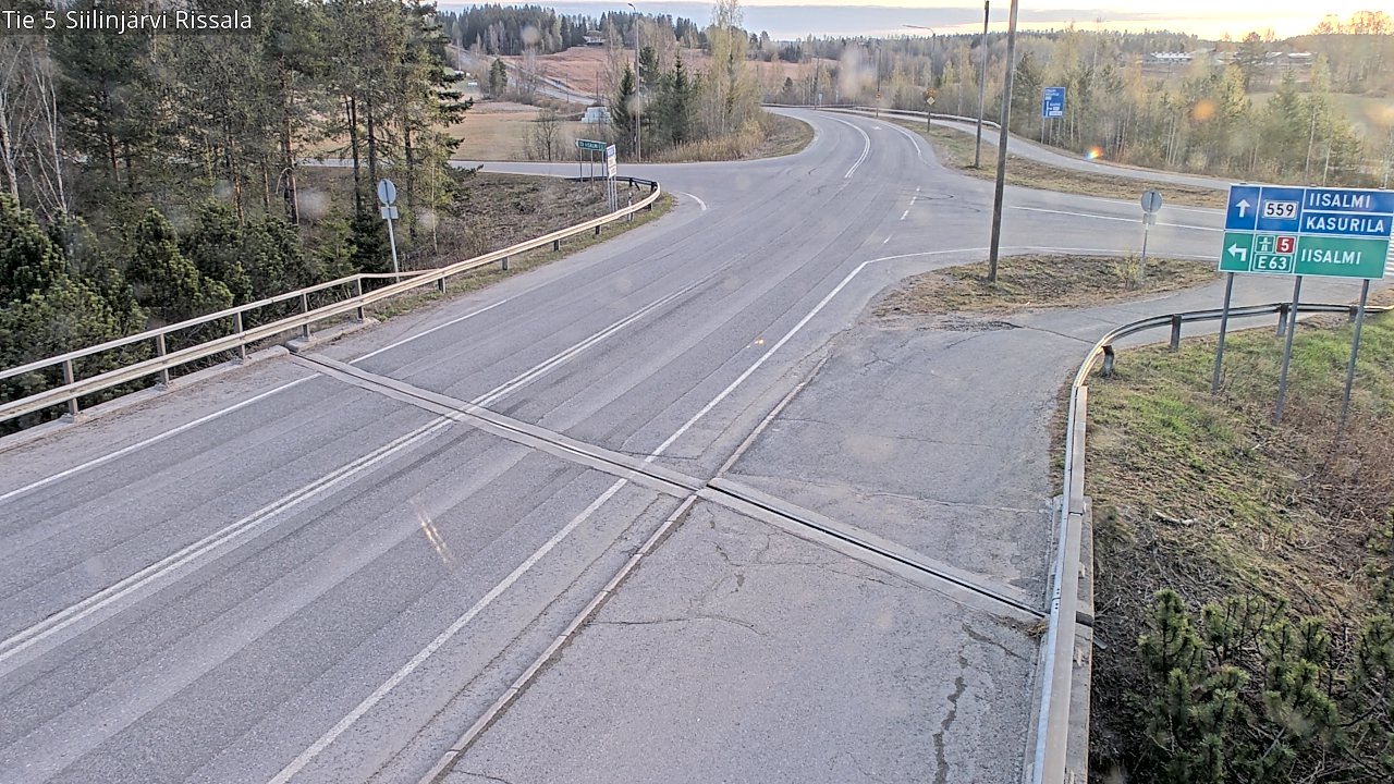 Weather Camera Image Road 5 Siilinjärvi, Rissala, Siilinjärvi, Pohjois-Savo