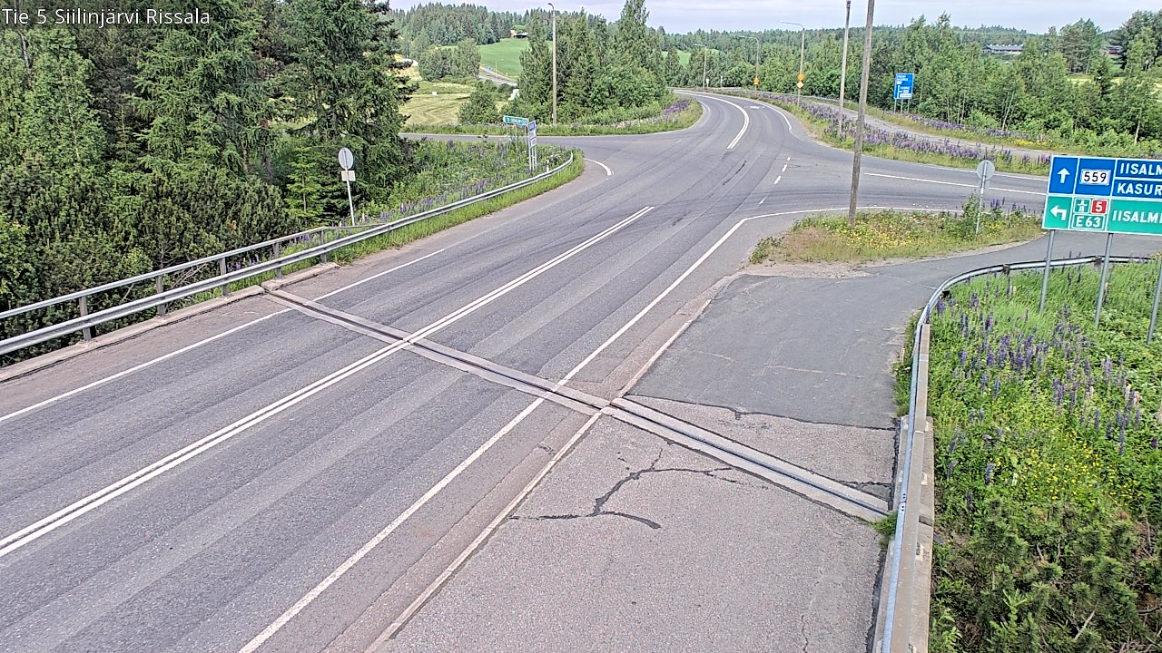 Weather Camera Image Road 5 Siilinjärvi, Rissala, Siilinjärvi, Pohjois-Savo