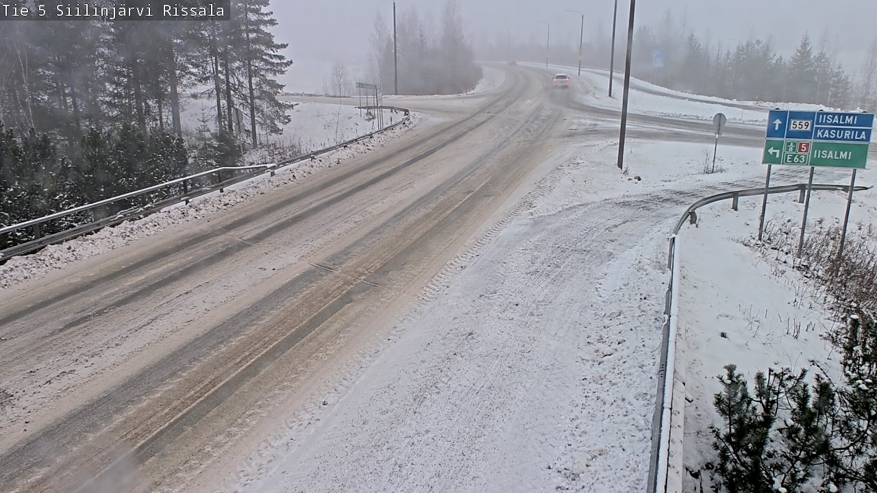 Weather Camera Image Road 5 Siilinjärvi, Rissala, Siilinjärvi, Pohjois-Savo