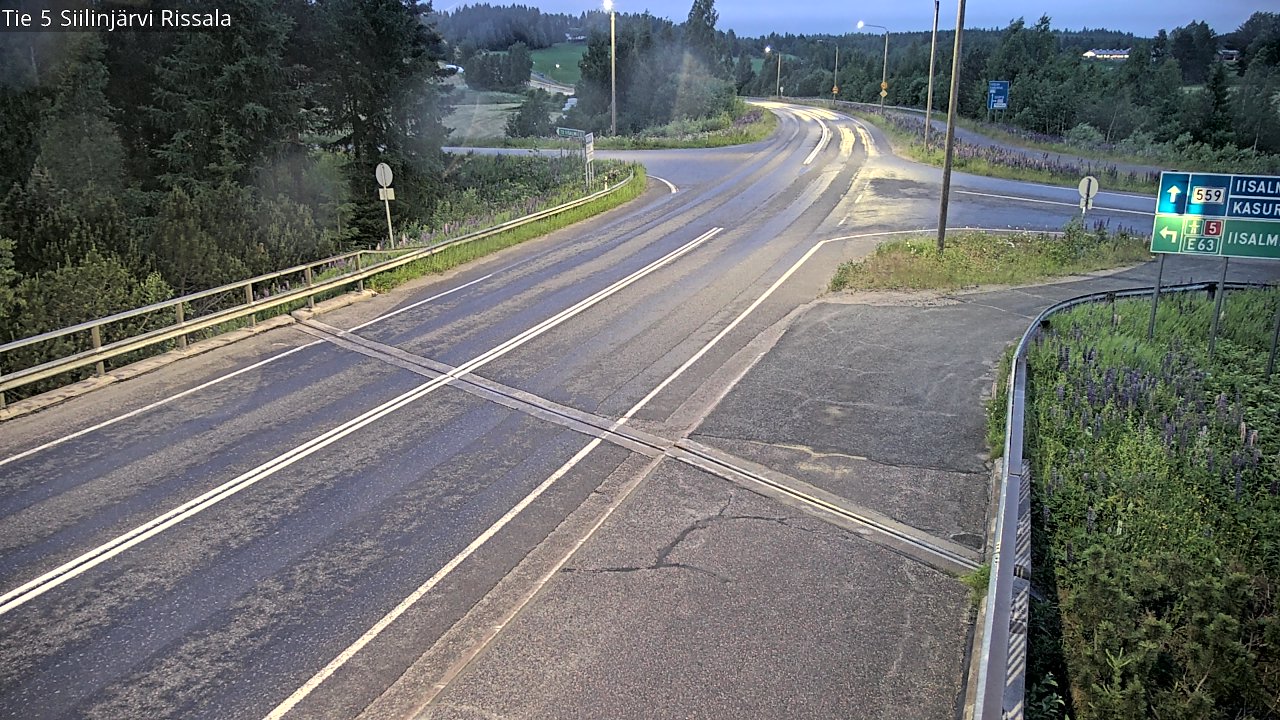 Weather Camera Image Road 5 Siilinjärvi, Rissala, Siilinjärvi, Pohjois-Savo