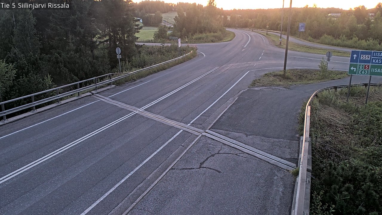 Weather Camera Image Road 5 Siilinjärvi, Rissala, Siilinjärvi, Pohjois-Savo