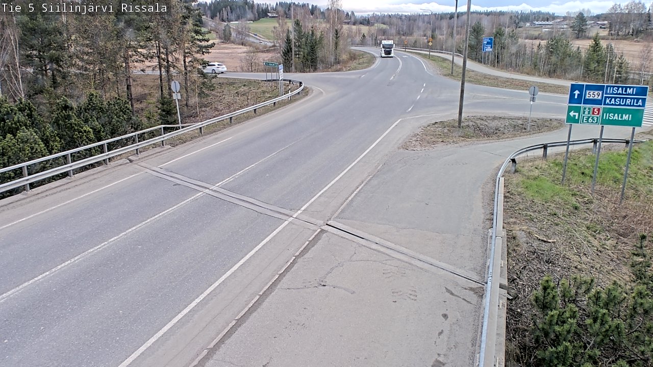 Weather Camera Image Road 5 Siilinjärvi, Rissala, Siilinjärvi, Pohjois-Savo