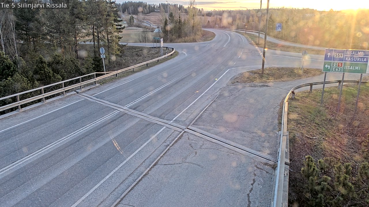 Weather Camera Image Road 5 Siilinjärvi, Rissala, Siilinjärvi, Pohjois-Savo