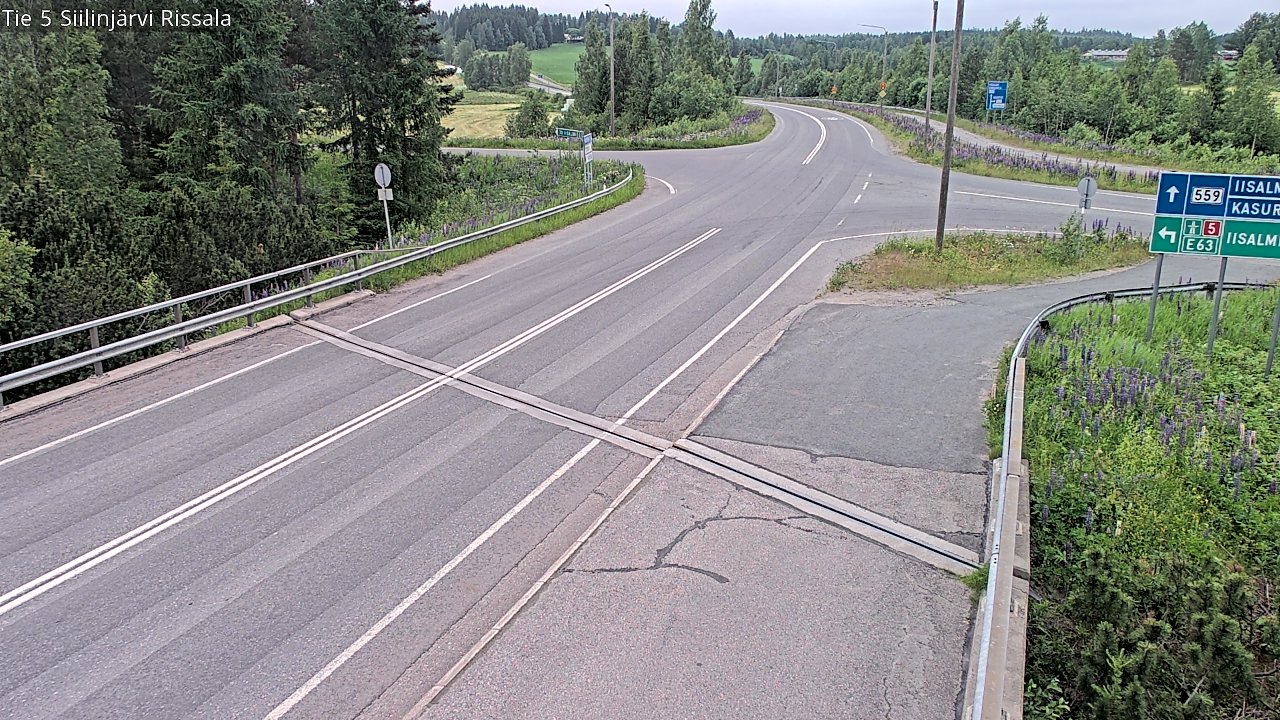 Weather Camera Image Road 5 Siilinjärvi, Rissala, Siilinjärvi, Pohjois-Savo