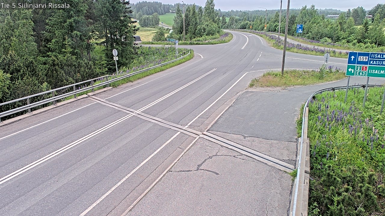 Weather Camera Image Road 5 Siilinjärvi, Rissala, Siilinjärvi, Pohjois-Savo