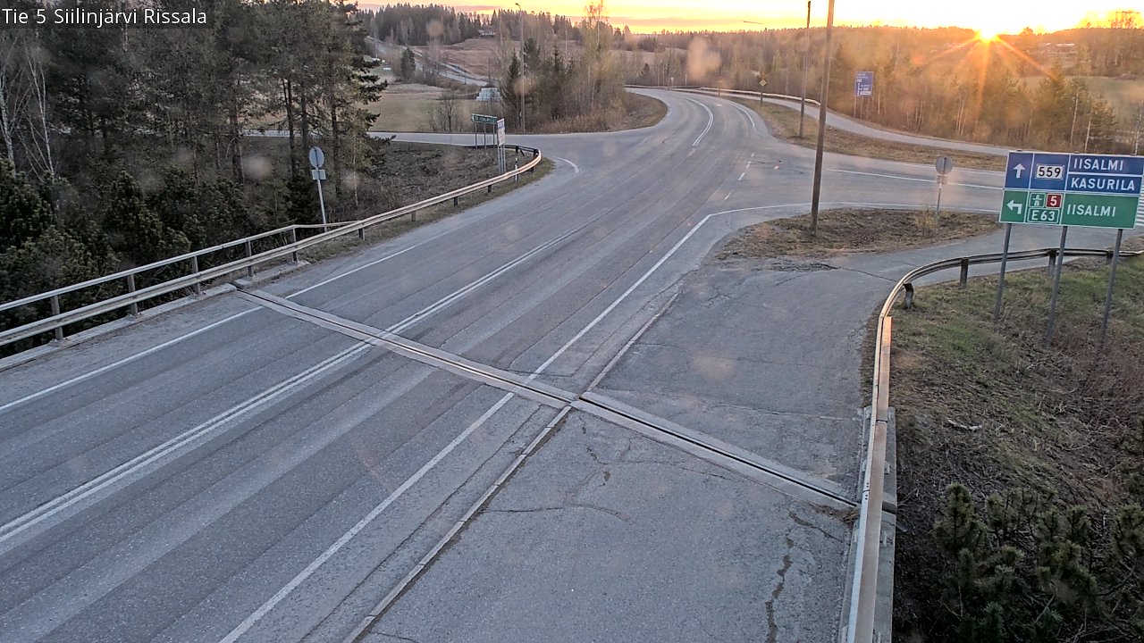 Weather Camera Image Road 5 Siilinjärvi, Rissala, Siilinjärvi, Pohjois-Savo