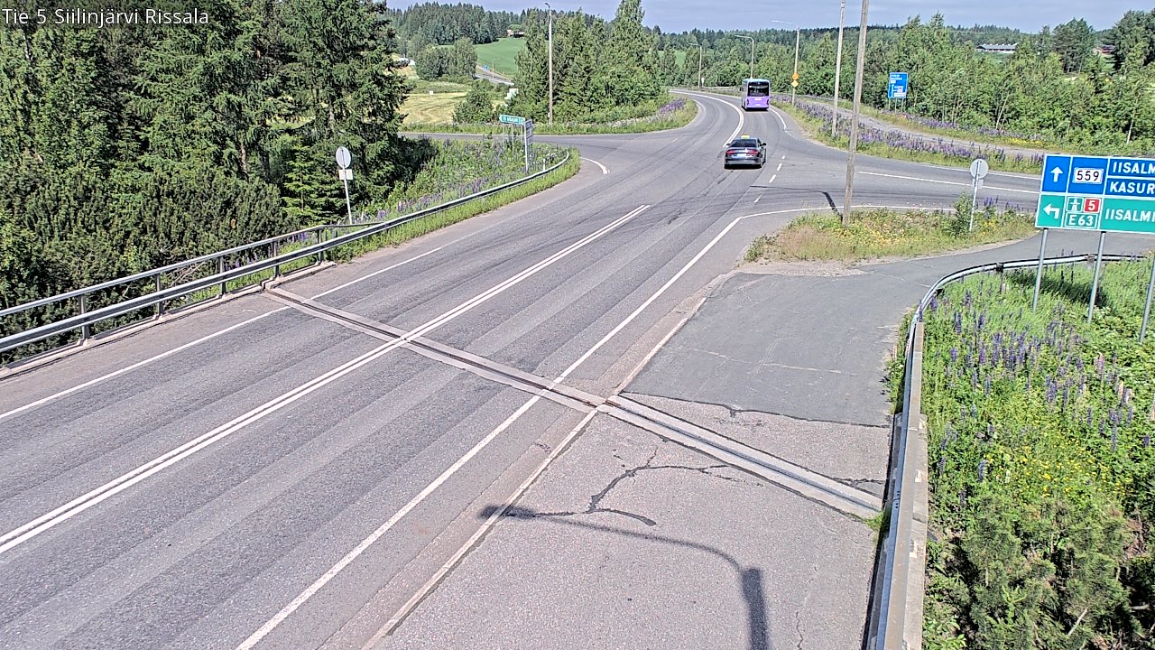 Weather Camera Image Road 5 Siilinjärvi, Rissala, Siilinjärvi, Pohjois-Savo