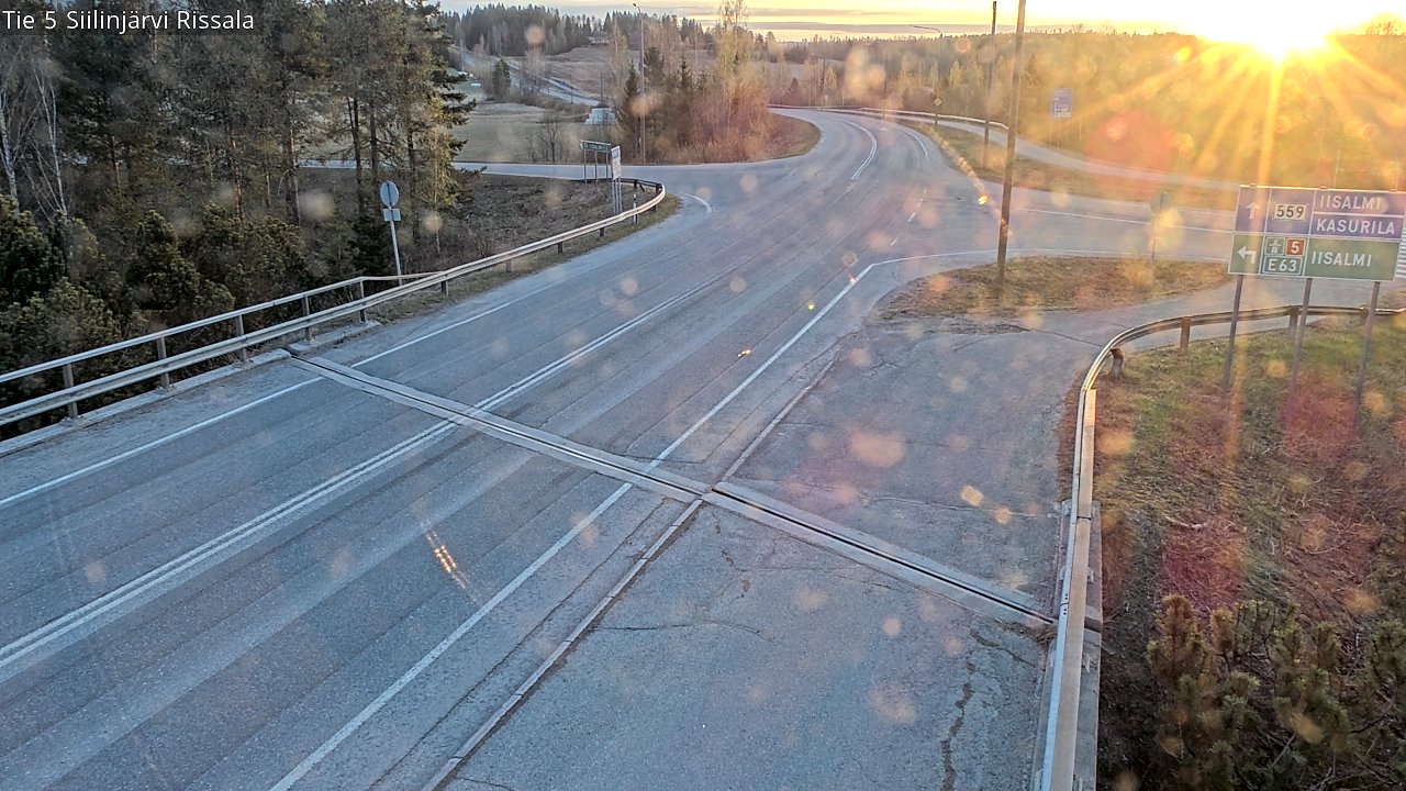 Weather Camera Image Road 5 Siilinjärvi, Rissala, Siilinjärvi, Pohjois-Savo