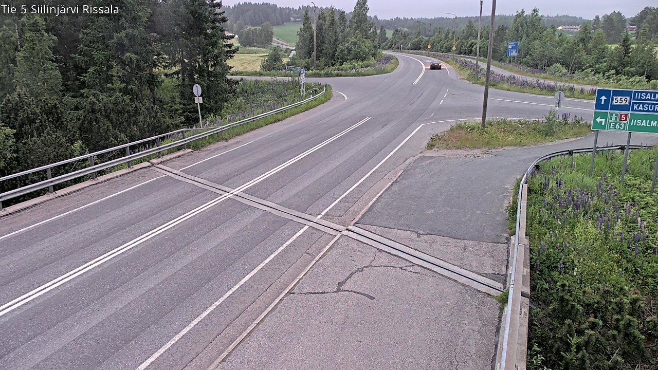 Weather Camera Image Road 5 Siilinjärvi, Rissala, Siilinjärvi, Pohjois-Savo