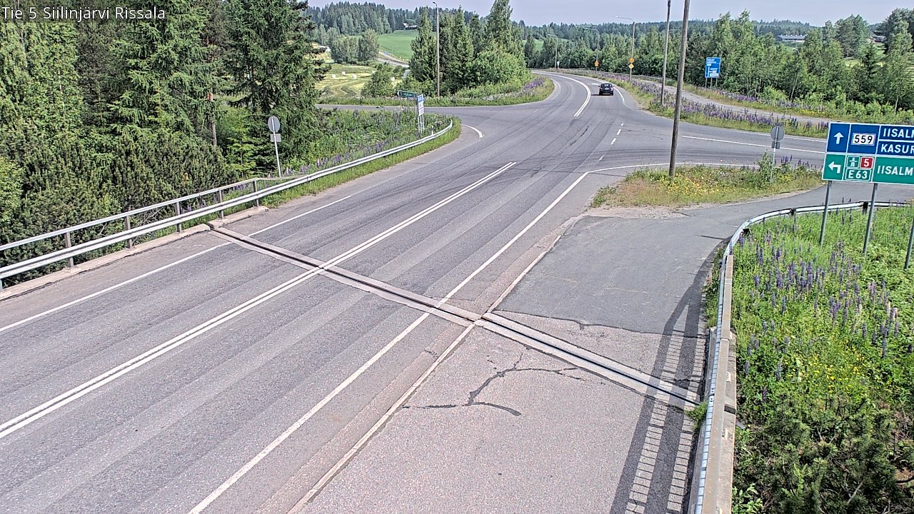 Weather Camera Image Road 5 Siilinjärvi, Rissala, Siilinjärvi, Pohjois-Savo