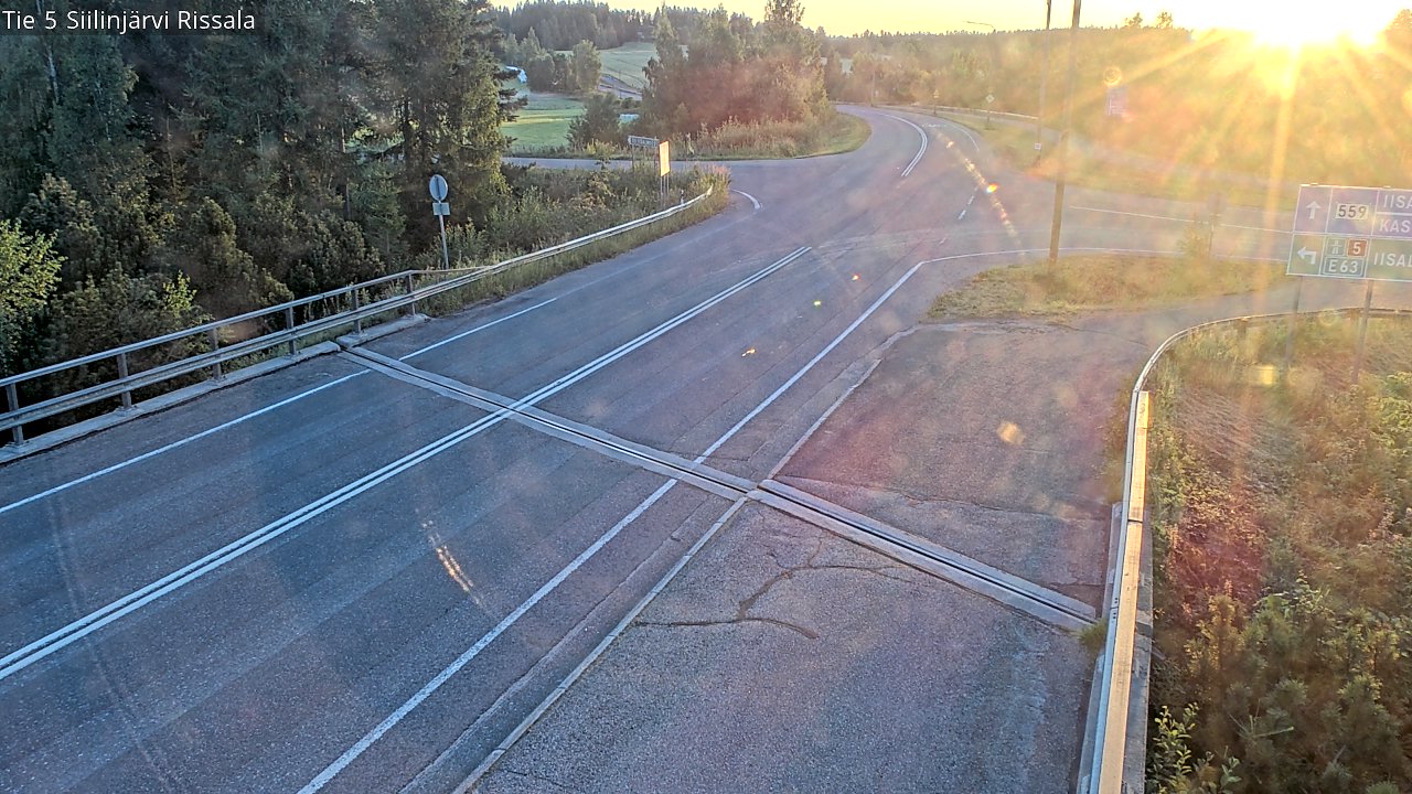 Weather Camera Image Road 5 Siilinjärvi, Rissala, Siilinjärvi, Pohjois-Savo
