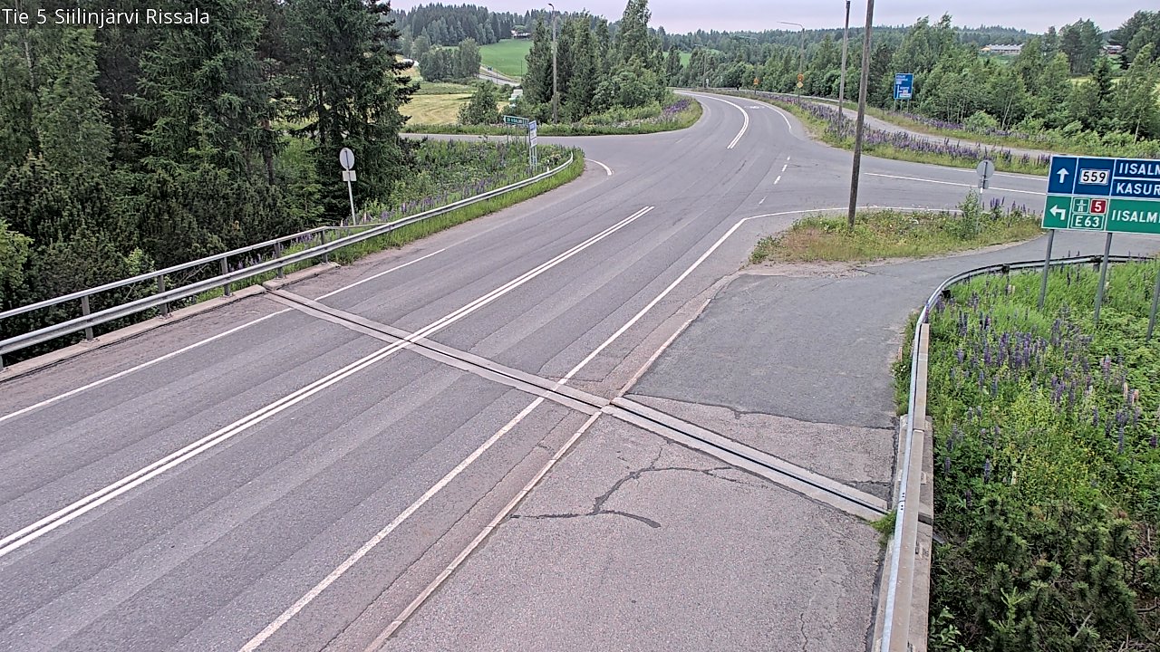 Weather Camera Image Road 5 Siilinjärvi, Rissala, Siilinjärvi, Pohjois-Savo