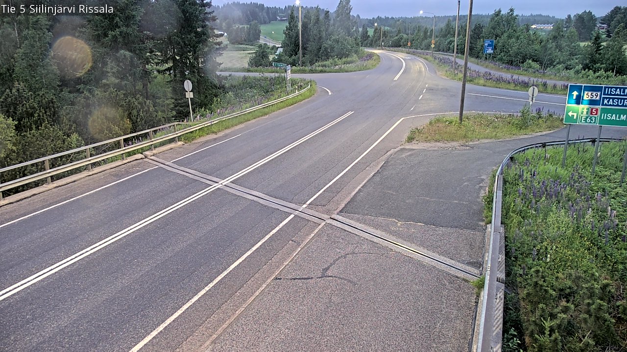 Weather Camera Image Road 5 Siilinjärvi, Rissala, Siilinjärvi, Pohjois-Savo