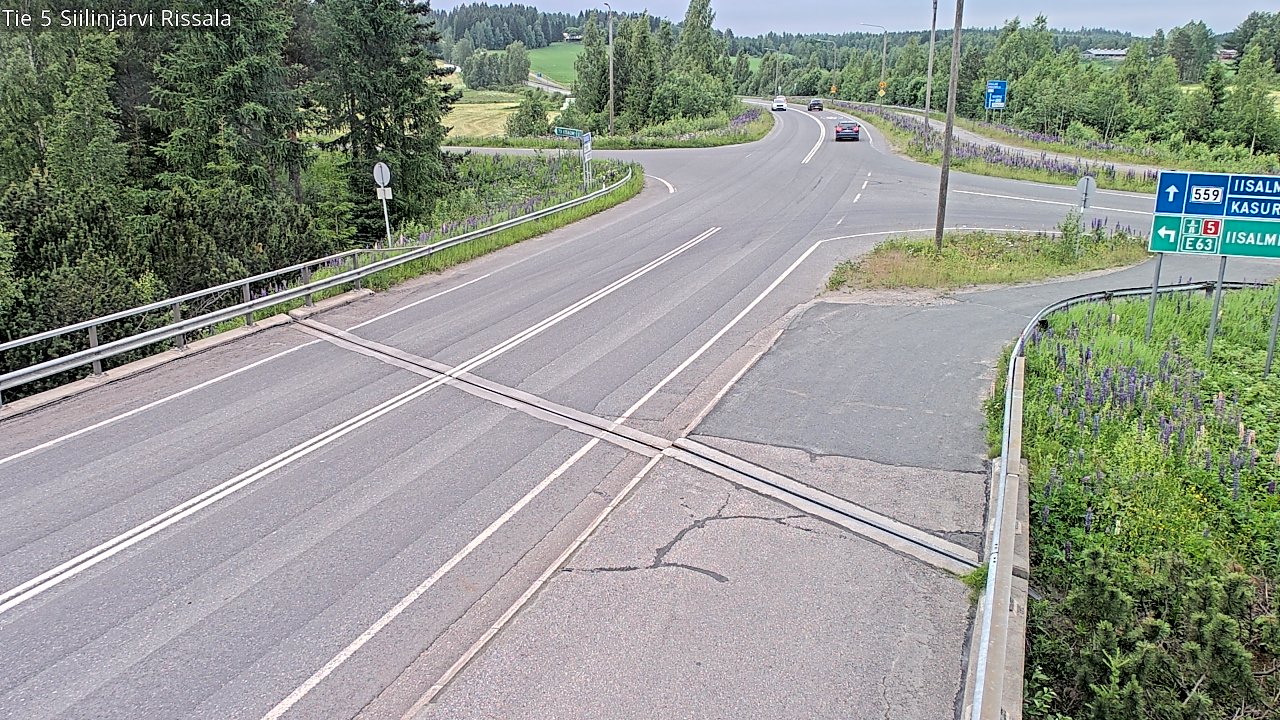 Weather Camera Image Road 5 Siilinjärvi, Rissala, Siilinjärvi, Pohjois-Savo