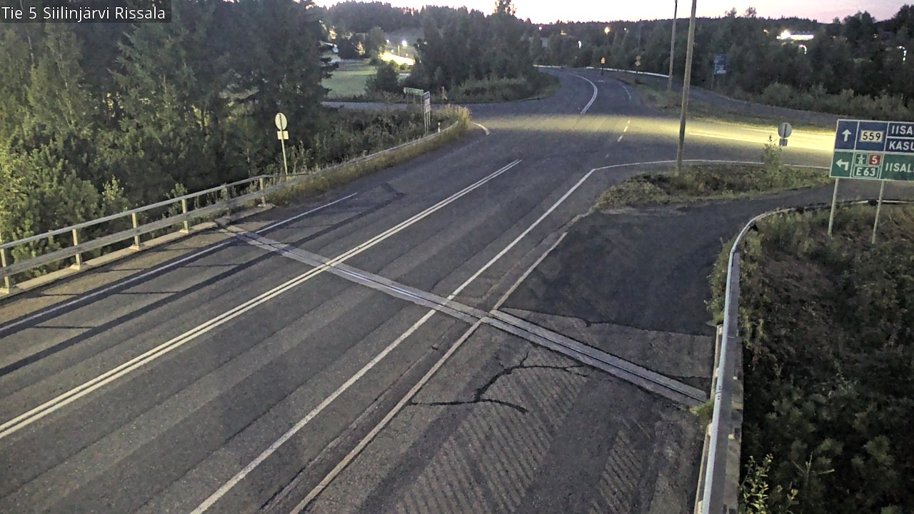 Weather Camera Image Road 5 Siilinjärvi, Rissala, Siilinjärvi, Pohjois-Savo