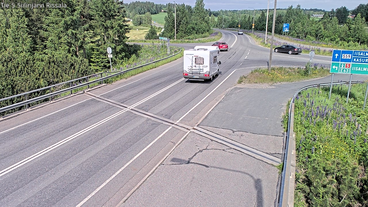 Weather Camera Image Road 5 Siilinjärvi, Rissala, Siilinjärvi, Pohjois-Savo