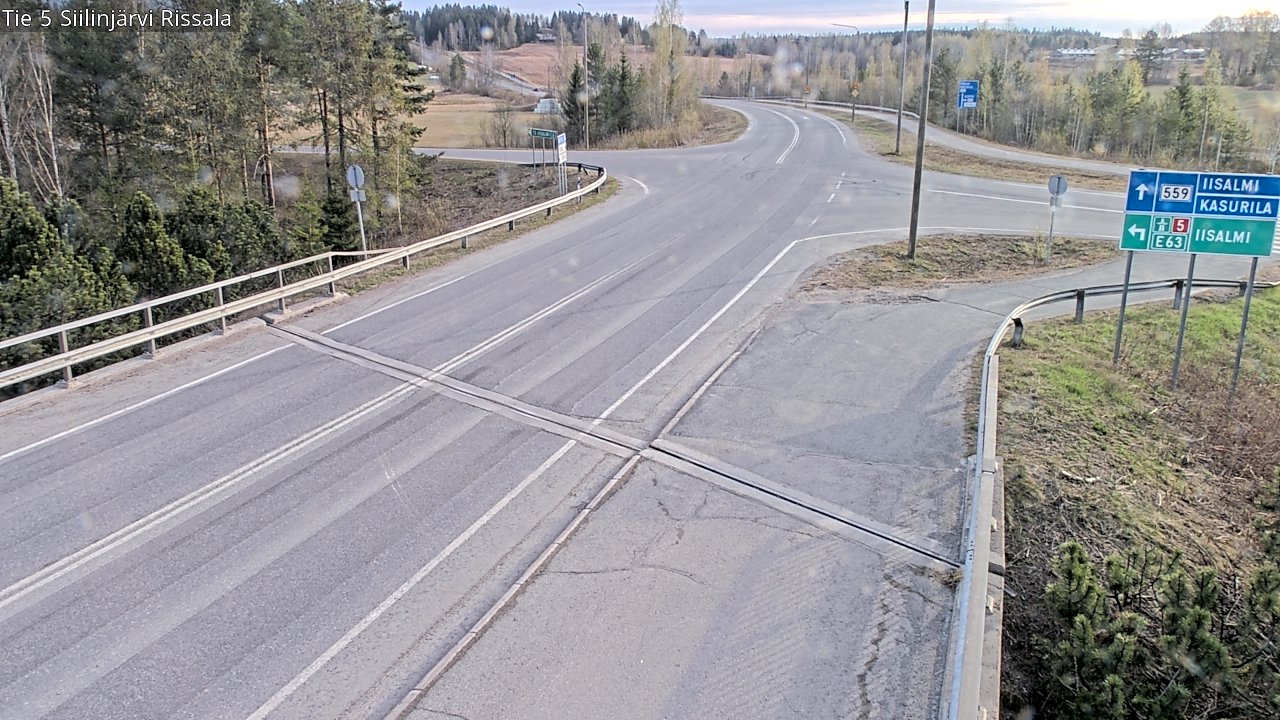 Weather Camera Image Road 5 Siilinjärvi, Rissala, Siilinjärvi, Pohjois-Savo