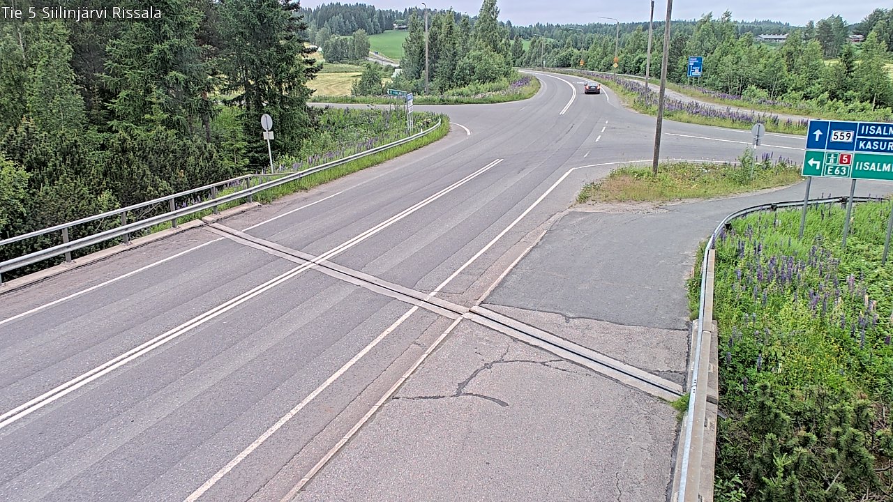 Weather Camera Image Road 5 Siilinjärvi, Rissala, Siilinjärvi, Pohjois-Savo