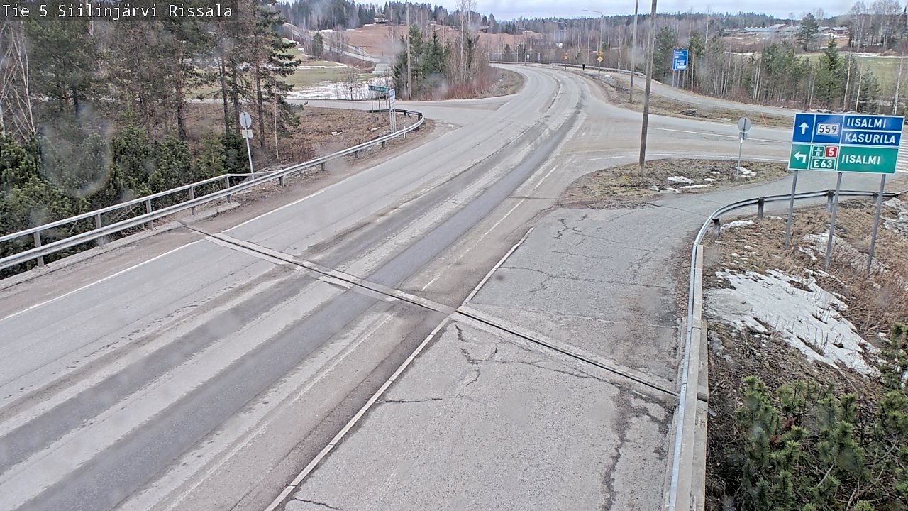 Weather Camera Image Road 5 Siilinjärvi, Rissala, Siilinjärvi, Pohjois-Savo