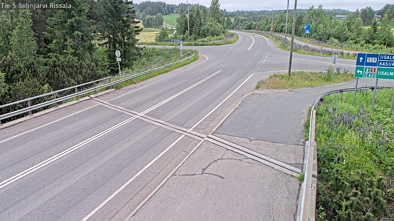 Weather Camera Image Road 5 Siilinjärvi, Rissala, Siilinjärvi, Pohjois-Savo