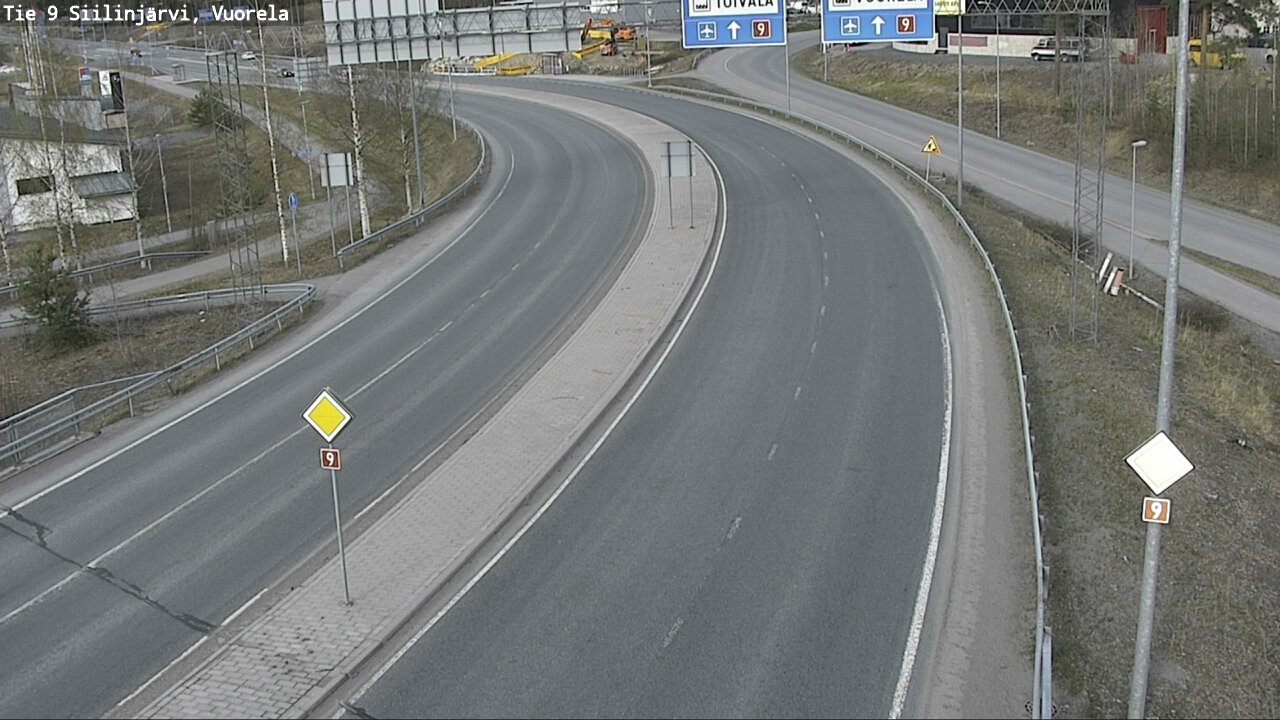 Weather Camera Image Väg 9 Siilinjärvi, Vuorela, Siilinjärvi, Pohjois-Savo